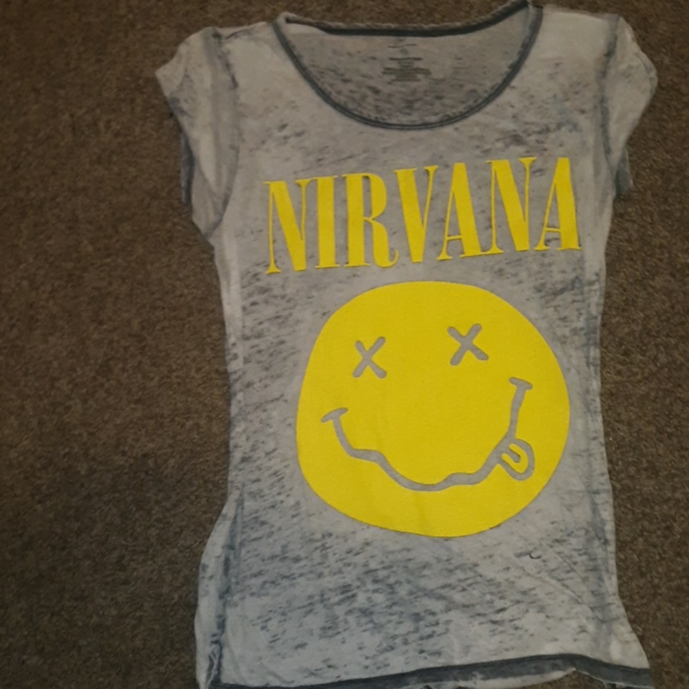 Nirvana see through band t shirt
